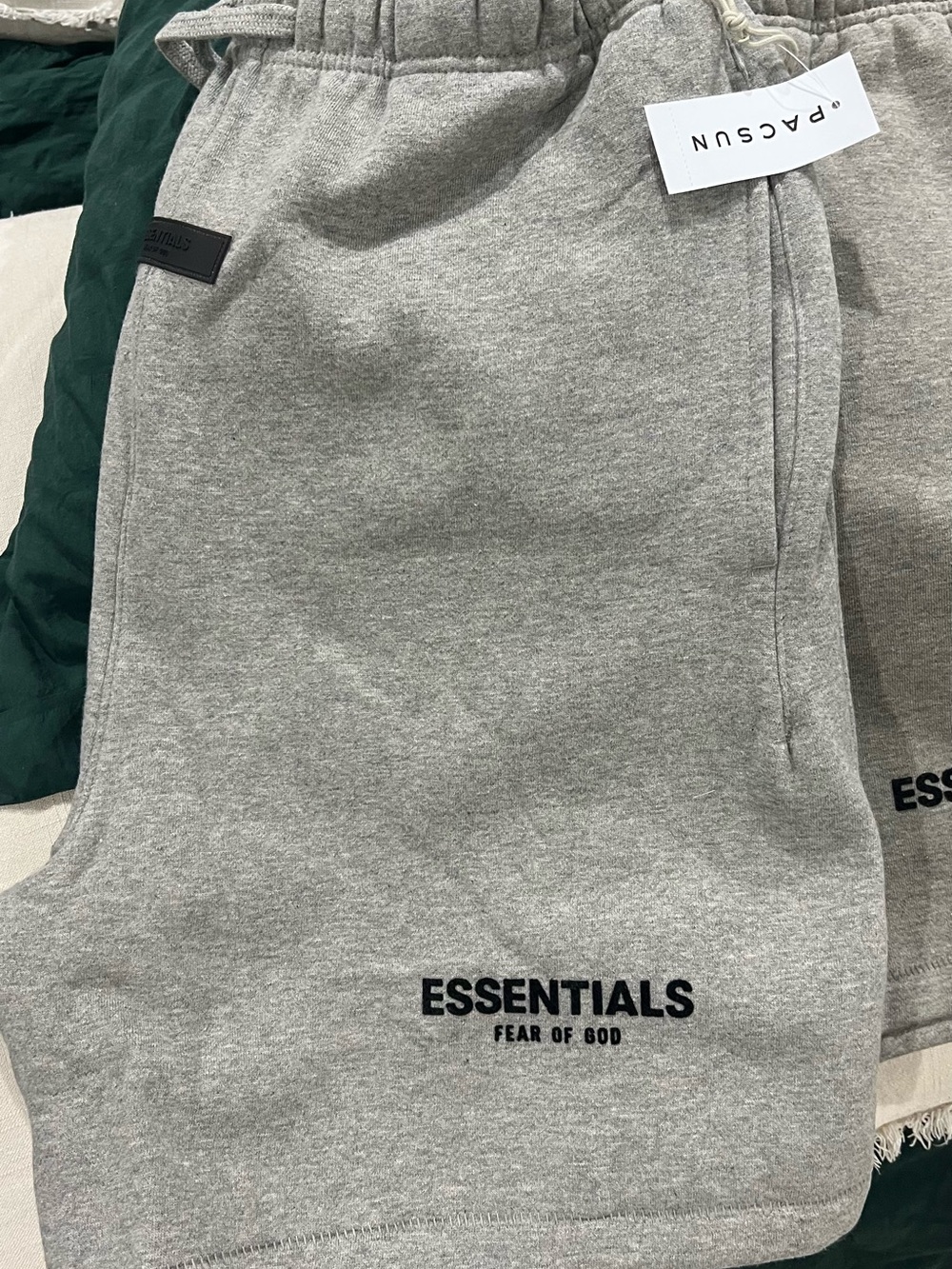 Fear of God Essentials Dark Oatmeal Heather Gray Sweatshorts